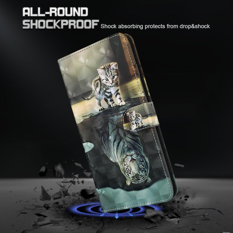 For Xiaomi Poco F4 3D Painting Pattern TPU + PU Phone Case(Cat Tiger) - free shipping - PMC TechLife - Order now!