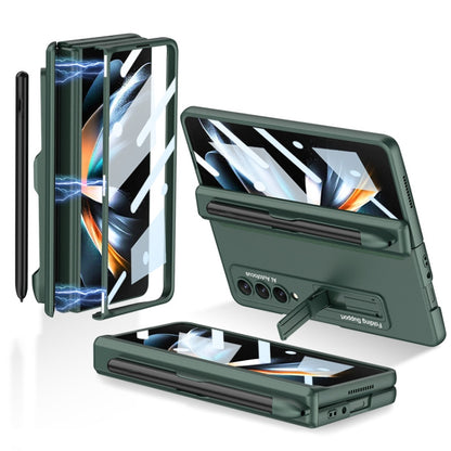 For Samsung Galaxy Z Fold4 GKK Magnetic Hinge Flip Phone Case with Holder & Pen Slot(Night Green) - Galaxy Z Fold4 5G Cases by GKK | Online Shopping South Africa | PMC Jewellery