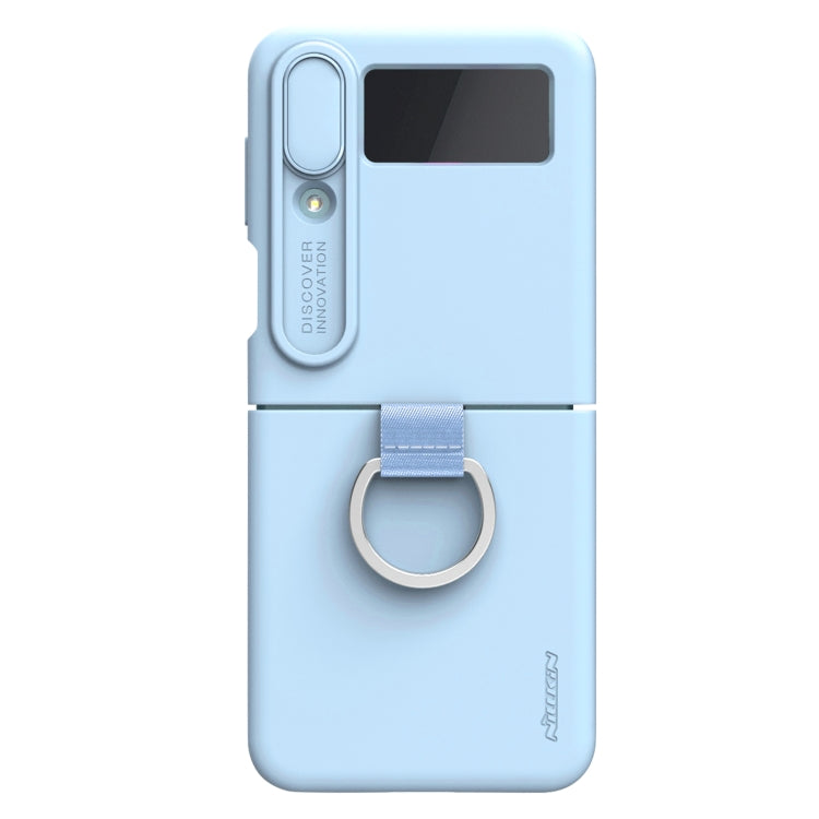 For Samsung Galaxy Z Flip4 5G NILLKIN CamShield Liquid Silicone + PC Full Coverage Case(Blue) - Galaxy Z Flip4 5G Cases by NILLKIN | Online Shopping South Africa | PMC Jewellery