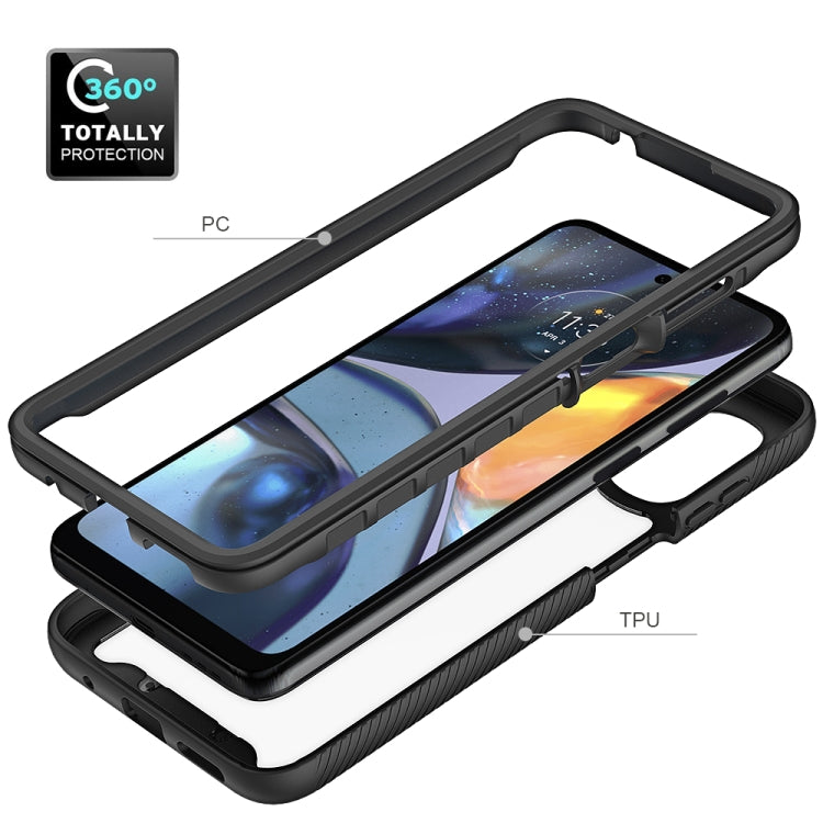For Motorola Moto G22 / E32 Starry Sky Solid Color TPU Clear PC Phone Case(Sky Blue) - free shipping - PMC TechLife - Order now!