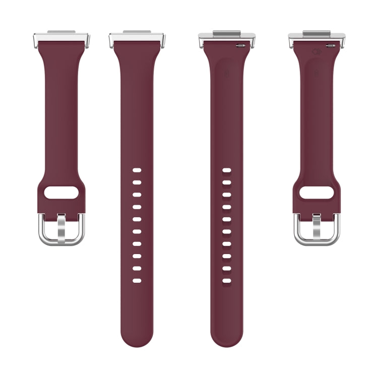 For Huawei Watch Fit 2 Small Waist Silicone Watch Band, Size:S(Wine Red) - Watch Bands by PMC Jewellery | Online Shopping South Africa | PMC Jewellery | Buy Now Pay Later Mobicred