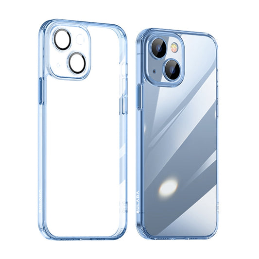For iPhone 14 Plus SULADA Crystal Steel Series TPU Transparent Phone Case(Blue) - iPhone 14 Plus Cases by SULADA | Online Shopping South Africa | PMC Jewellery