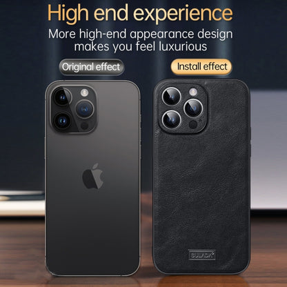 For iPhone 14 Pro Max SULADA Shockproof TPU + Handmade Leather Phone Case(Brown) - iPhone 14 Pro Max Cases by SULADA | Online Shopping South Africa | PMC Jewellery