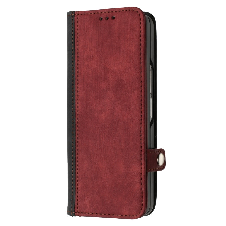 For Samsung Galaxy Z Fold 4 5G Side Buckle Double Fold Leather Phone Case(Red) - free shipping - PMC TechLife - Order now!