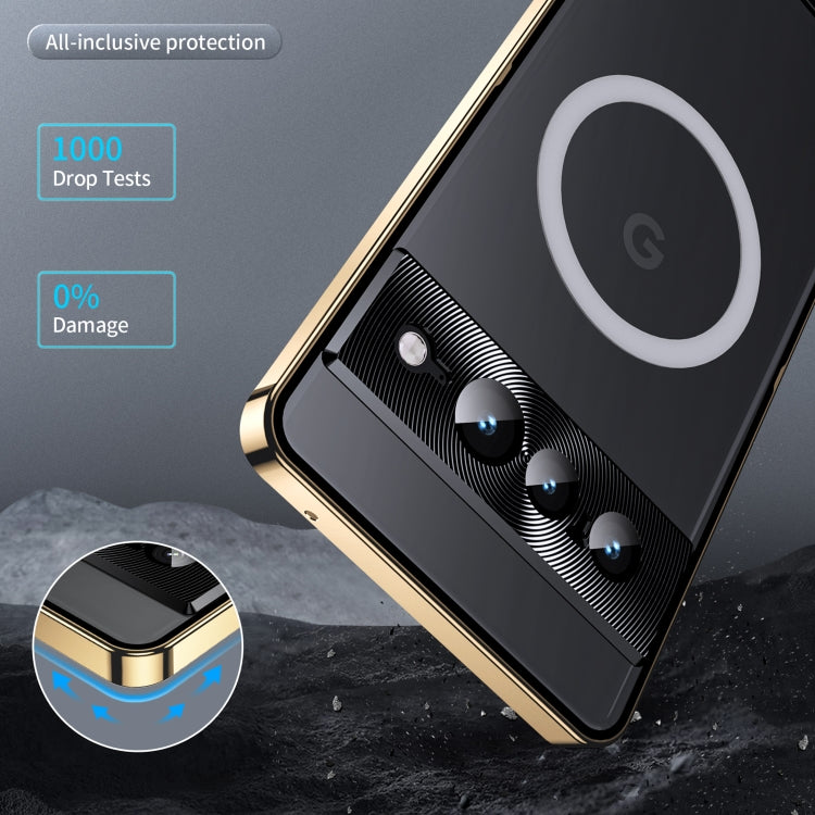For Google Pixel 7 Pro MagSafe Magnetic Frosted Metal Phone Case(Gold) - free shipping - PMC TechLife - Order now!