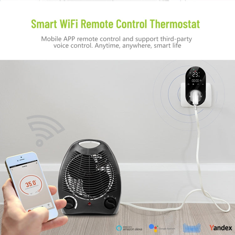 BHT12-E Plug-in LED Thermostat Without WiFi, EU Plug(Black) - Thermostat & Thermometer by PMC TechLife | Online Shopping South Africa | PMC TechLife