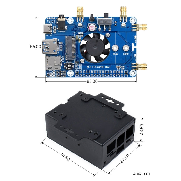 Waveshare SIM8262E-M2/SIM8202G-M2 5G HAT Multi-band For Raspberry Pi - Mini PC Accessories by WAVESHARE | Online Shopping South Africa | PMC Jewellery | Buy Now Pay Later Mobicred