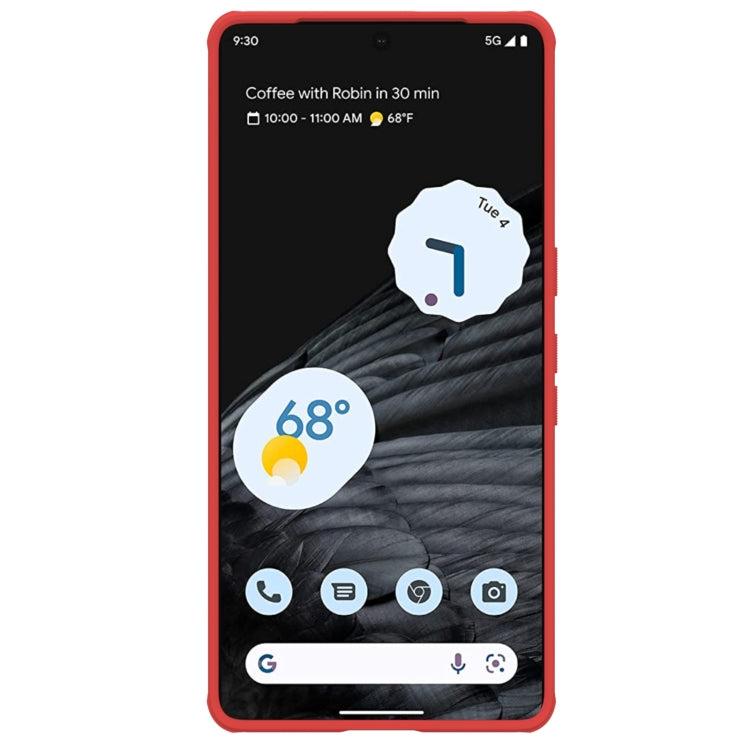 For Google Pixel 7 Pro 5G NILLKIN Super Frosted Shield Pro PC + TPU Phone Case(Red) - Google Cases by NILLKIN | Online Shopping South Africa | PMC Jewellery