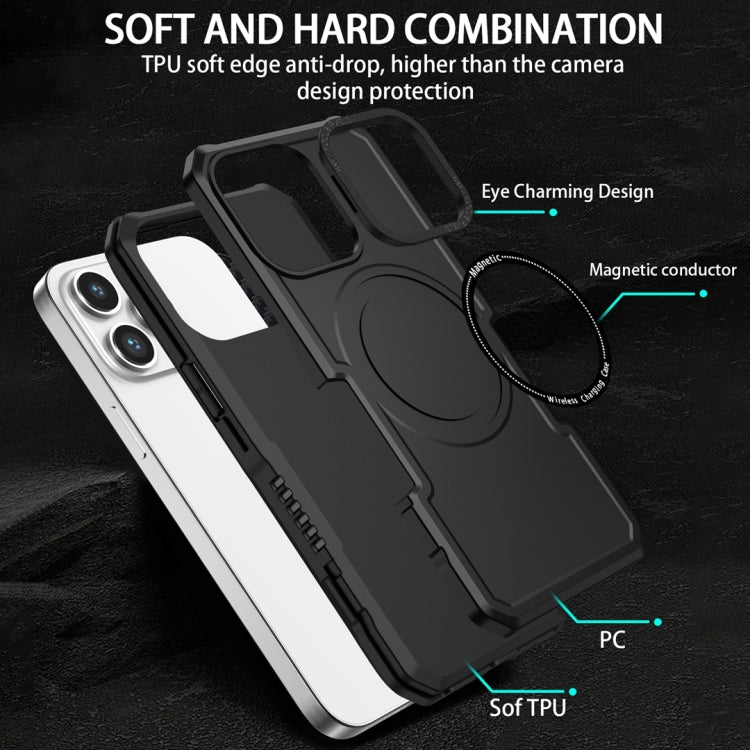 For Samsung Galaxy S21 FE 5G MagSafe Shockproof Armor Phone Case(Black) - Galaxy Phone Cases by PMC TechLife | Online Shopping South Africa | PMC TechLife | Buy Now Pay Later Mobicred