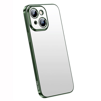 For iPhone 14 SULADA Electroplating Frosted All-inclusive TPU Phone Case(Green) - iPhone 14 Cases by SULADA | Online Shopping South Africa | PMC Jewellery