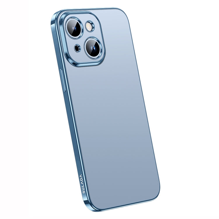 For iPhone 14 Plus SULADA Electroplating Frosted All-inclusive TPU Phone Case(Sierra Blue) - iPhone 14 Plus Cases by SULADA | Online Shopping South Africa | PMC Jewellery