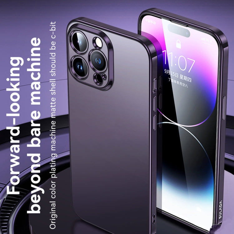 For iPhone 14 Pro SULADA Electroplating Frosted All-inclusive TPU Phone Case(Purple) - iPhone 14 Pro Cases by SULADA | Online Shopping South Africa | PMC Jewellery