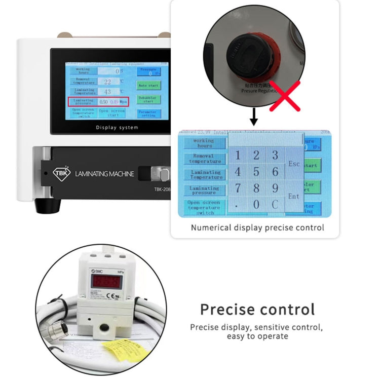 TBK 208M 3 in 1 Mini LCD Touch Screen Vacuum Laminating Bubble Remover Machine, Plug:UK Plug - Defoaming Equipment by TBK | Online Shopping South Africa | PMC Jewellery