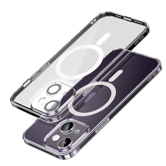 For iPhone 14 SULADA Jingpin Series All-inclusive Lens Electroplated TPU Phone Case(Transparent) - iPhone 14 Cases by SULADA | Online Shopping South Africa | PMC Jewellery