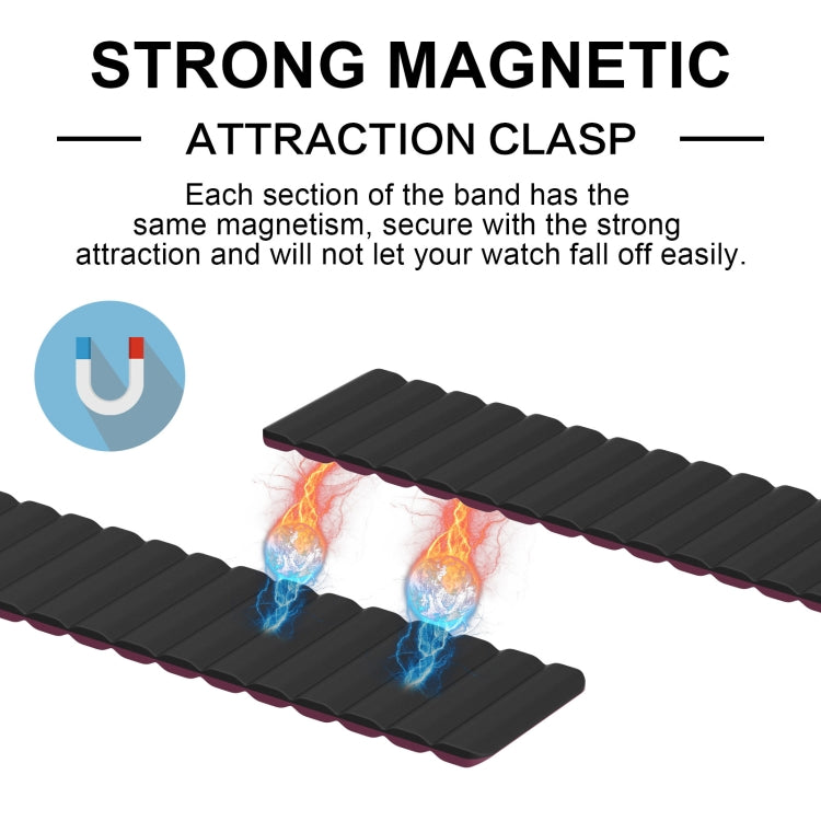 For Fitbit Versa 3 / Sense Universal Magnetic Silicone Watch Band(Black Orange) - free shipping - PMC TechLife - Order now!