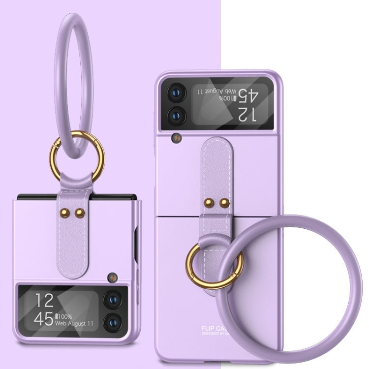 For Samsung Galaxy Z Flip4 GKK Ultrathin Integrated Shockproof Phone Case with Bracelet(Purple) - Galaxy Z Flip4 5G Cases by GKK | Online Shopping South Africa | PMC Jewellery | Buy Now Pay Later Mobicred