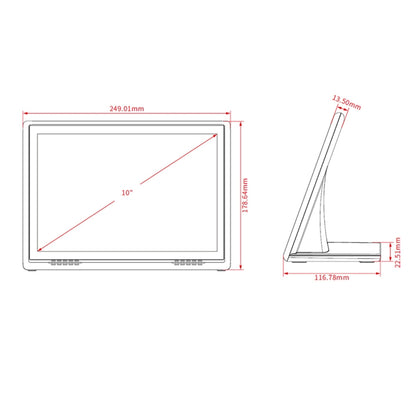 HSD1007A 10.1 inch Touch Screen All in One PC, RK3128 1GB+16GB Android 6.0, Plug:UK Plug(White) - All in One PC by PMC Jewellery | Online Shopping South Africa | PMC Jewellery