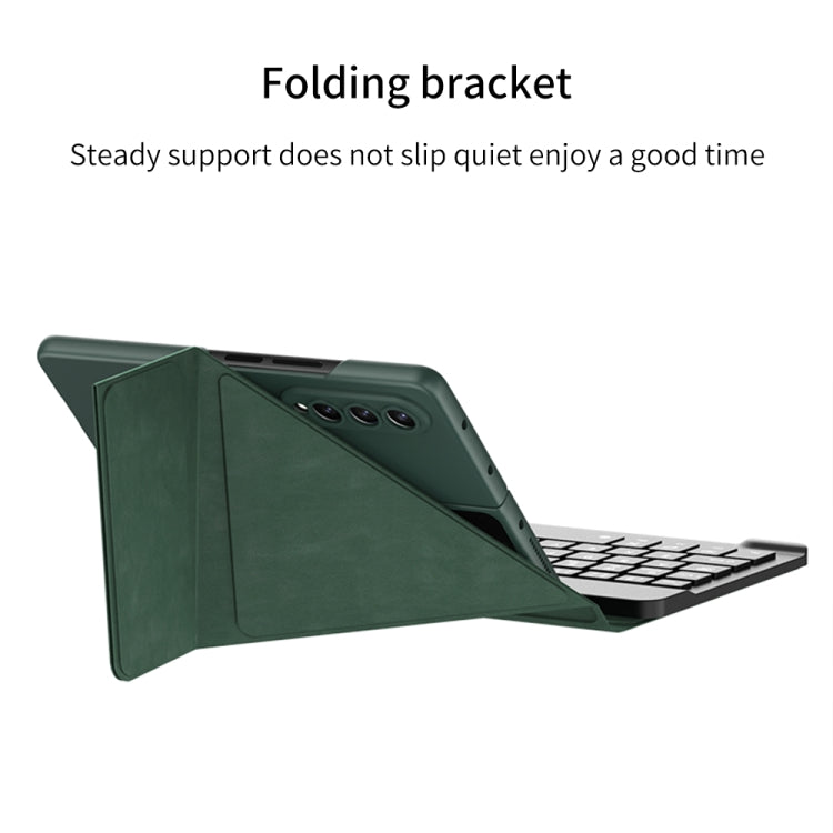 For Samsung Galaxy Z Fold3 5G GKK Magnetic Folding Bluetooth Keyboard Leather Case with Pen(Black) - Samsung Keyboard by GKK | Online Shopping South Africa | PMC Jewellery