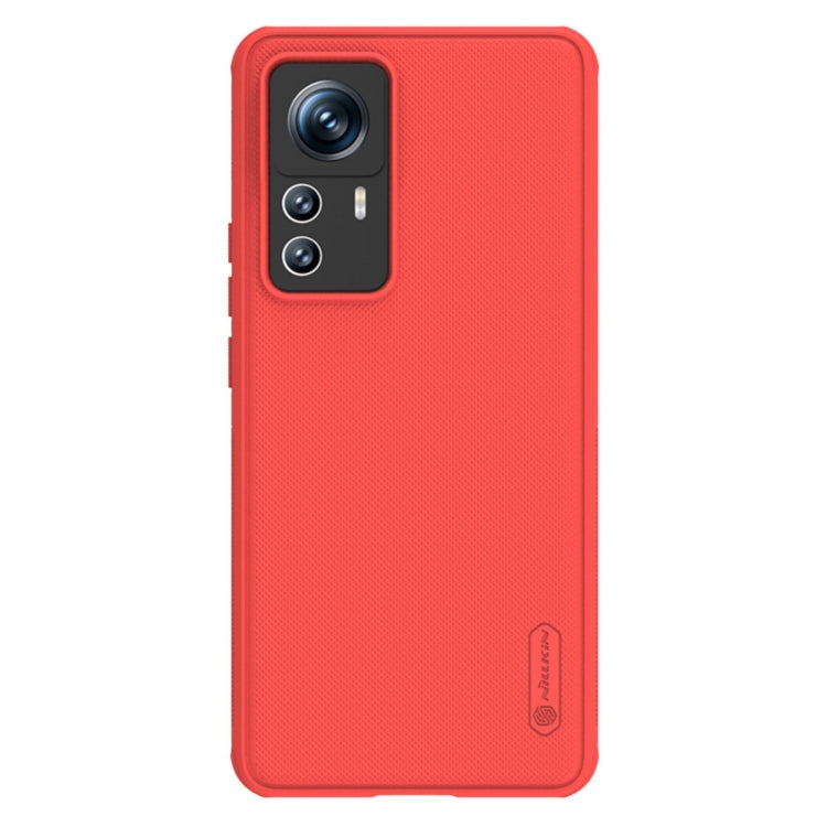 For Xiaomi 12T Pro NILLKIN Frosted Shield Pro PC + TPU Phone Case(Red) - Xiaomi Cases by NILLKIN | Online Shopping South Africa | PMC Jewellery