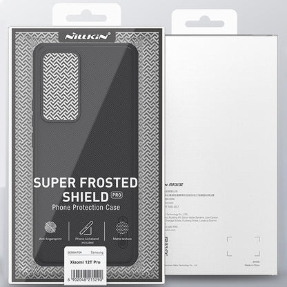 For Xiaomi 12T Pro NILLKIN Frosted Shield Pro PC + TPU Phone Case(Blue) - Xiaomi Cases by NILLKIN | Online Shopping South Africa | PMC Jewellery