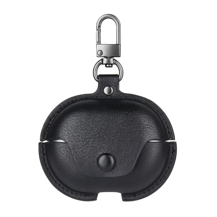 For Huawei FreeBuds Pro Business Leather Earphone Protective Case with Hook(Black) - free shipping - PMC TechLife - Order now!