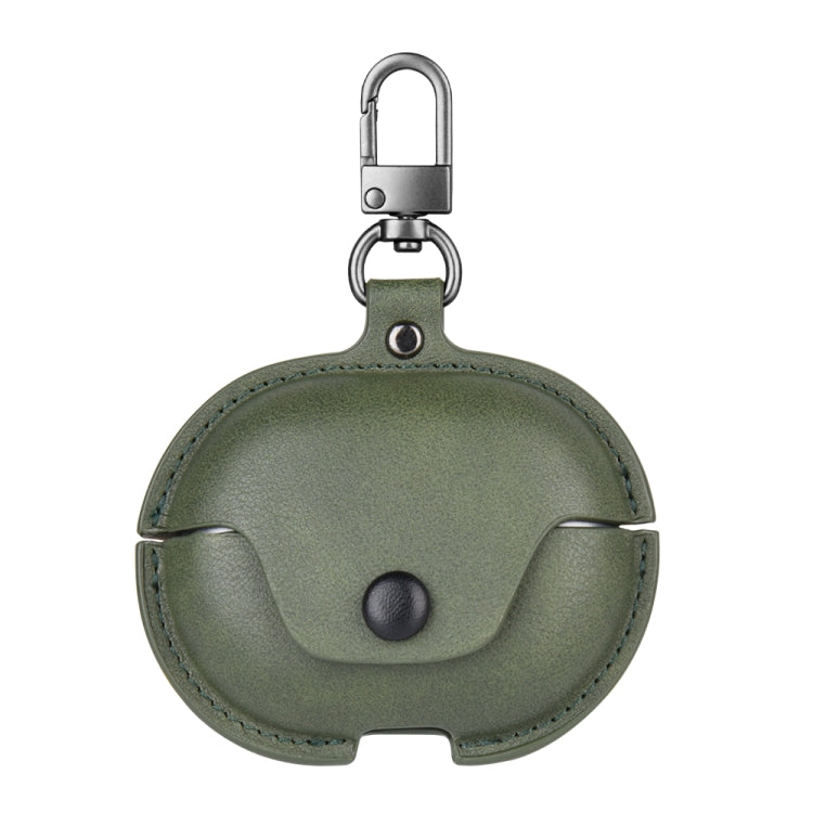 For Huawei FreeBuds Pro Business Leather Earphone Protective Case with Hook(Green) - Huawei Earphone Case by PMC TechLife | Online Shopping South Africa | PMC TechLife