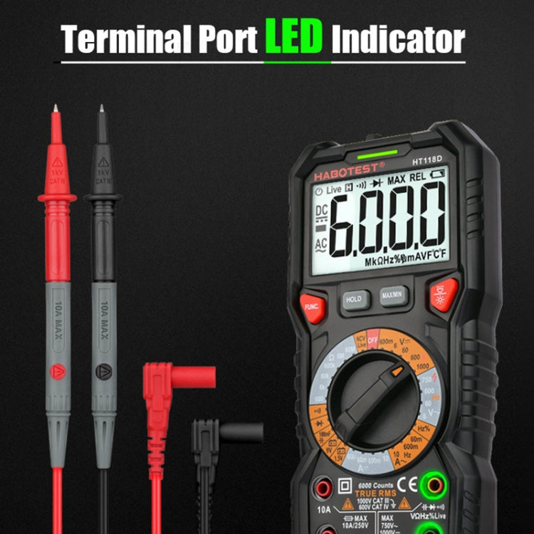 HABOTEST HT118D Portable High-precision Manual Digital Multimeter - Digital Multimeter by HABOTEST | Online Shopping South Africa | PMC Jewellery | Buy Now Pay Later Mobicred