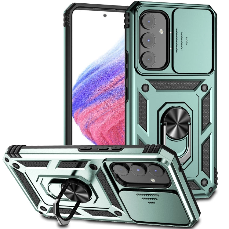 For Samsung Galaxy A54 5G Sliding Camshield Holder Phone Case(Dark Green) - free shipping - PMC TechLife - Order now!