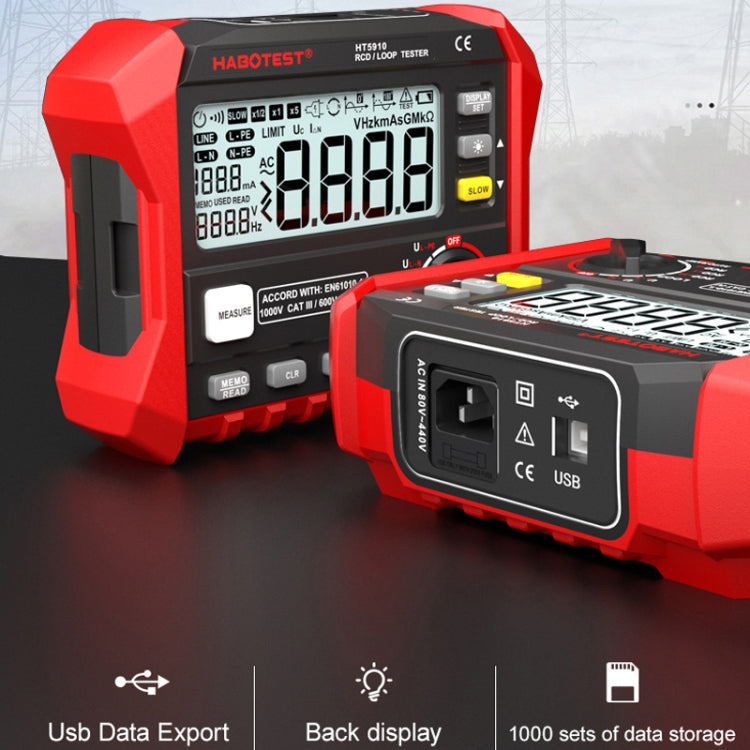 HABOTEST HT5910 Leakage Switch & Loop Resistance Tester - free shipping - PMC TechLife - Order now!