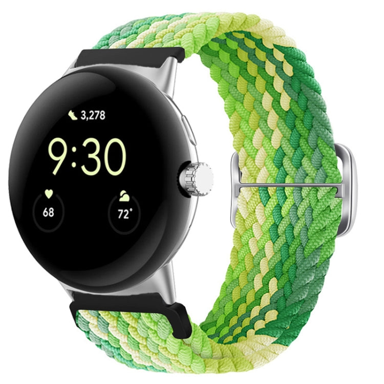 For Google Pixel Watch Buckle Nylon Braided Watch Band(Lime Green) - free shipping - PMC TechLife - Order now!