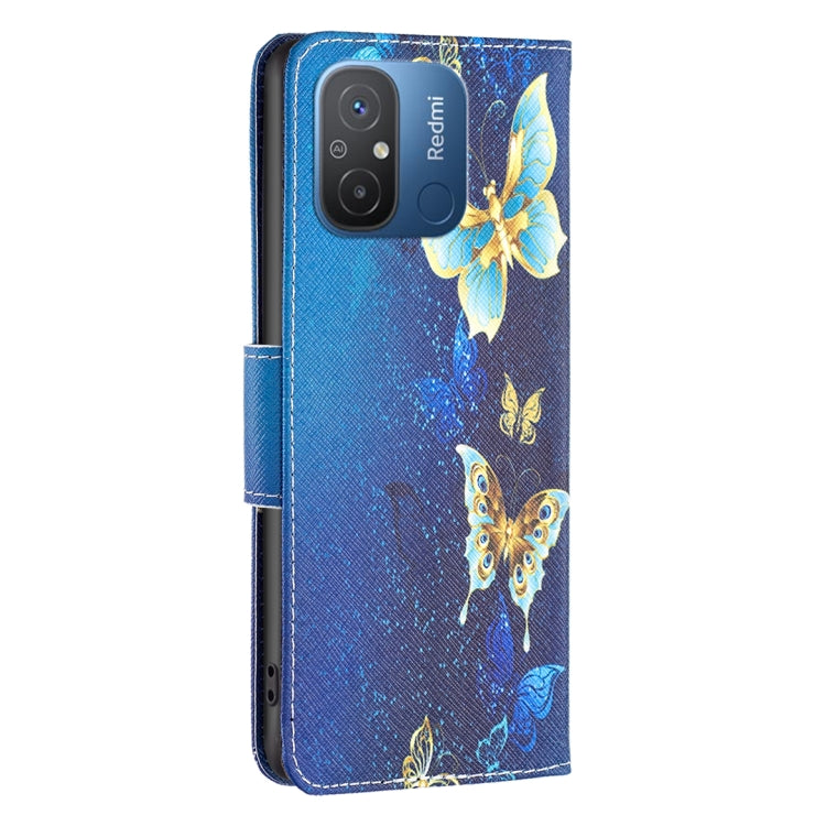 For Xiaomi Redmi 12C Colored Drawing Pattern Leather Phone Case(Gold Butterfly) - free shipping - PMC TechLife - Order now!
