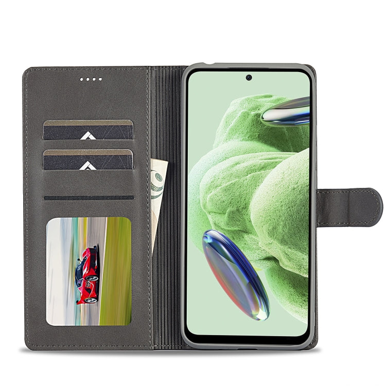 For Xiaomi Redmi Note 12 Pro+ LC.IMEEKE Calf Texture Horizontal Flip Leather Case(Grey) - free shipping - PMC TechLife - Order now!
