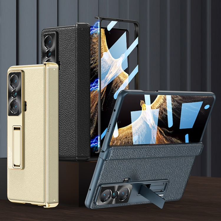 For Honor Magic VS GKK Magnetic Hinge Flip Leather Phone Case with Holder(Black) - Honor Cases by GKK | Online Shopping South Africa | PMC Jewellery