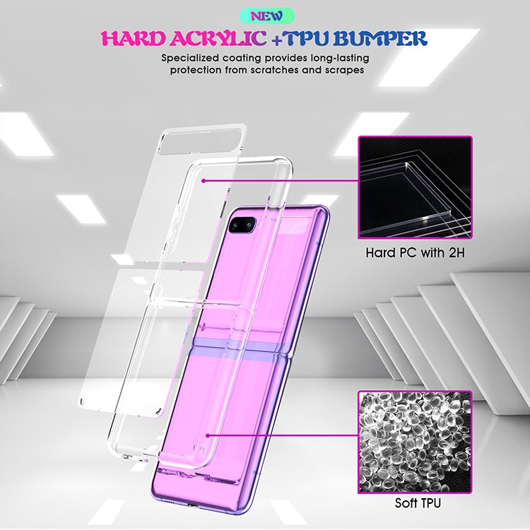 For Galaxy Z Flip Shockproof Scratchproof TPU + Acrylic Protective Case(Transparent) - free shipping - PMC TechLife - Order now!