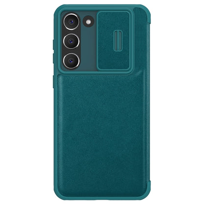 For Samsung Galaxy S23+ 5G NILLKIN QIN Series Pro Sliding Camera Cover Design Leather Phone Case(Green) - Galaxy S23+ 5G Cases by NILLKIN | Online Shopping South Africa | PMC Jewellery