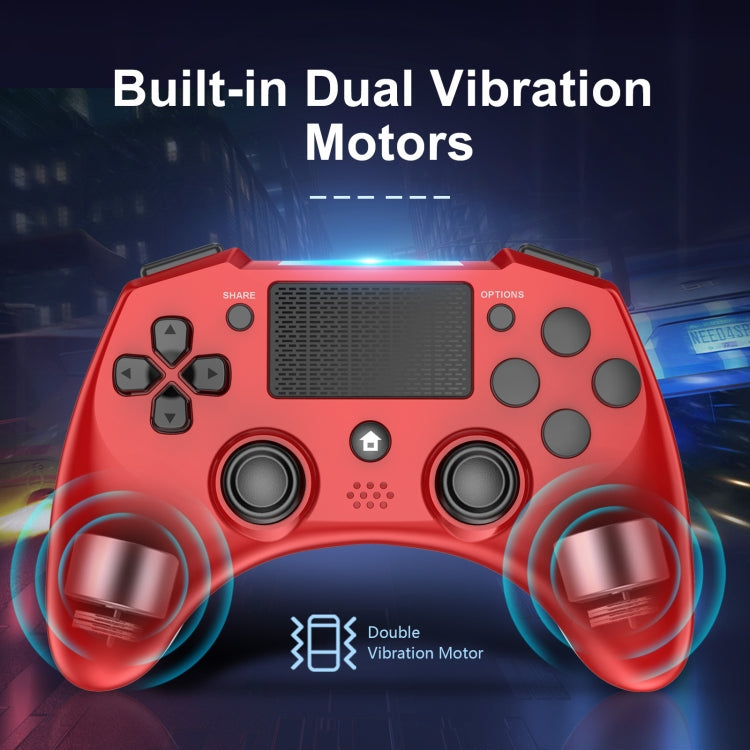 398 Bluetooth 5.0 Wireless Game Controller for PS4 / PC / Android(Red) - Gamepads by PMC Jewellery | Online Shopping South Africa | PMC Jewellery