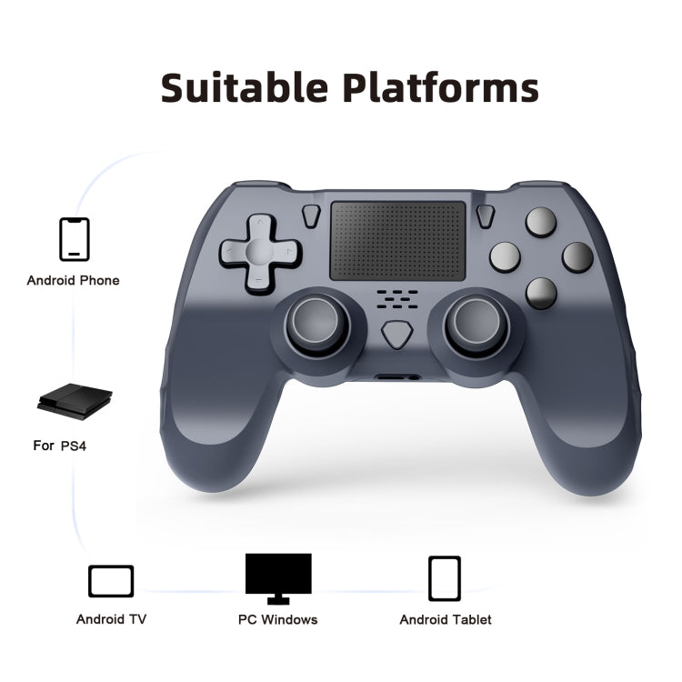 898 Bluetooth 5.0 Wireless Game Controller for PS4 / PC / Android(Grey) - Gamepads by PMC Jewellery | Online Shopping South Africa | PMC Jewellery