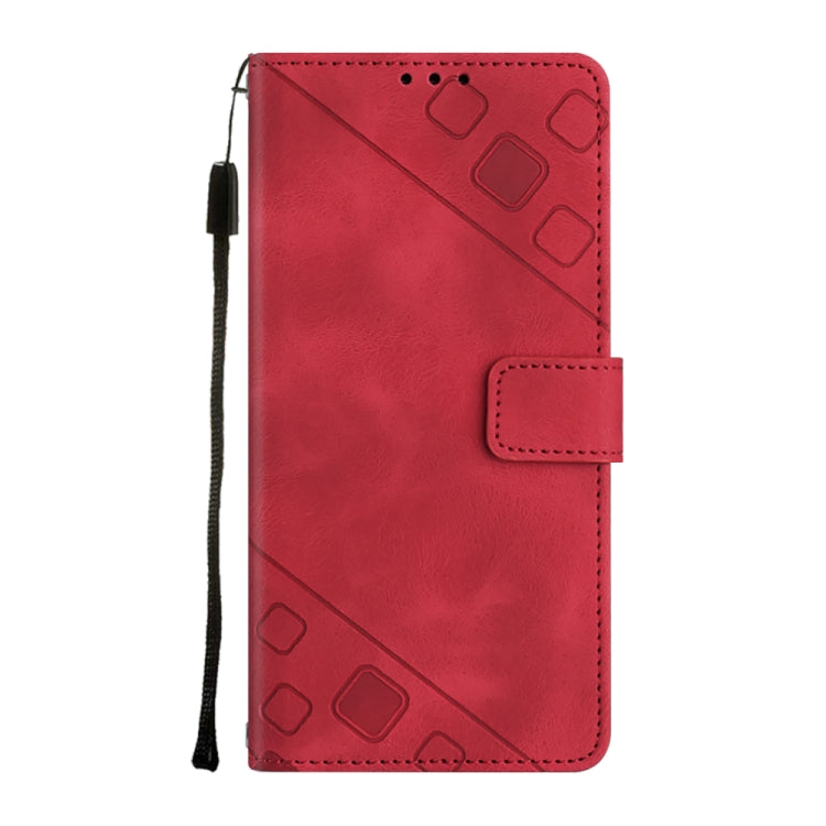 For Infinix Smart 6 Skin-feel Embossed Leather Phone Case(Red) - Infinix Cases by PMC Jewellery | Online Shopping South Africa | PMC Jewellery