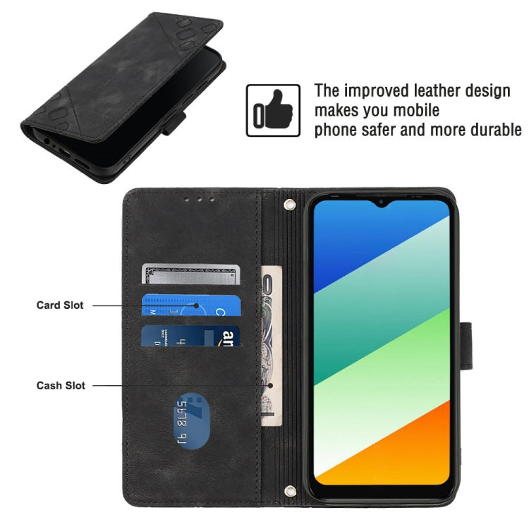 For Infinix Smart 6 Plus X6823 Skin-feel Embossed Leather Phone Case(Black) - free shipping - PMC TechLife - Order now!