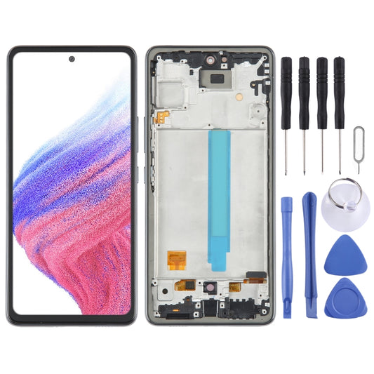 OLED 6.48inch LCD Screen for Samsung Galaxy A53 5G SM-A536 Digitizer Full Assembly with Frame(Black) - LCD Screen by PMC Jewellery | Online Shopping South Africa | PMC Jewellery