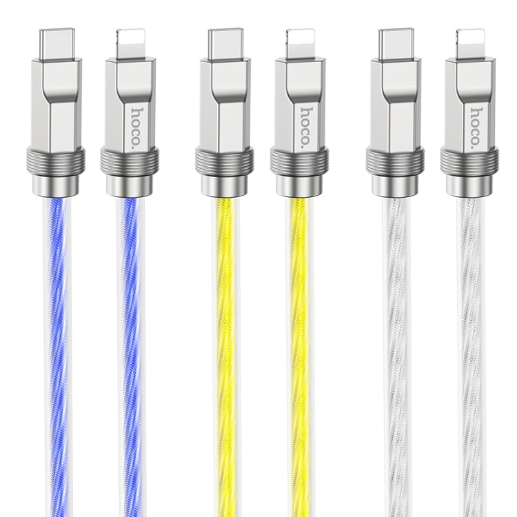 hoco U113 PD 20W USB-C/Type-C to 8 Pin Silicone Data Cable, Length: 1m(Blue) - 2 in 1 Cable by hoco | Online Shopping South Africa | PMC Jewellery