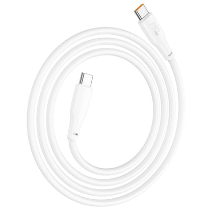 hoco X93 60W USB-C/Type-C to USB-C/Type-C Fast Charge Data Cable, Length:1m(White) - USB-C & Type-C Cable by hoco | Online Shopping South Africa | PMC Jewellery