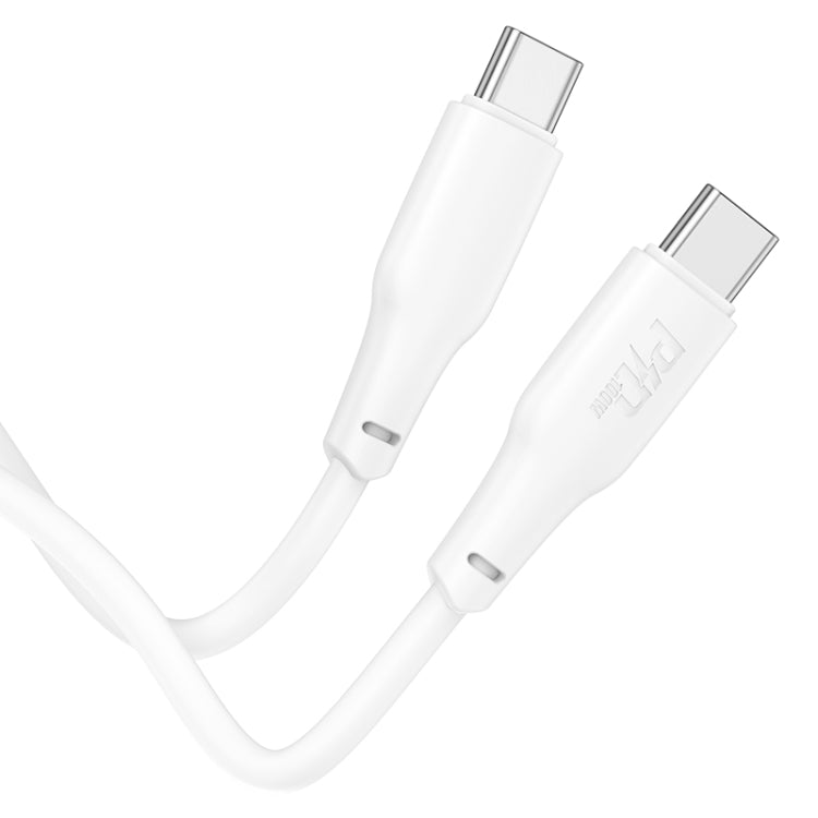 hoco X93 100W USB-C/Type-C to USB-C/Type-C Fast Charge Data Cable, Length:1m(White) - USB-C & Type-C Cable by hoco | Online Shopping South Africa | PMC Jewellery