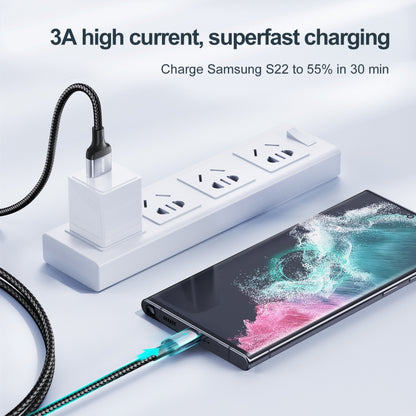 JOYROOM S-UC027A10 Extraordinary Series 3A USB-A to USB-C / Type-C Fast Charging Data Cable, Cable Length:1.2m(Black) - USB-C & Type-C Cable by JOYROOM | Online Shopping South Africa | PMC Jewellery