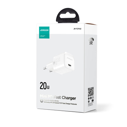 JOYROOM JR-TCF02 PD Type-C 20W Mini Charger, Plug:EU Plug(White) - USB Charger by JOYROOM | Online Shopping South Africa | PMC Jewellery