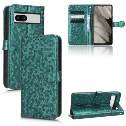 For Google Pixel 7a Honeycomb Dot Texture Leather Phone Case(Green) - Google Cases by PMC Jewellery | Online Shopping South Africa | PMC Jewellery