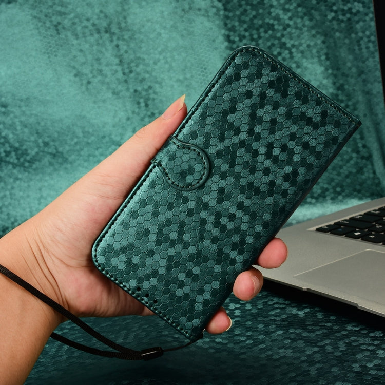 For Google Pixel 7a Honeycomb Dot Texture Leather Phone Case(Green) - Google Cases by PMC Jewellery | Online Shopping South Africa | PMC Jewellery