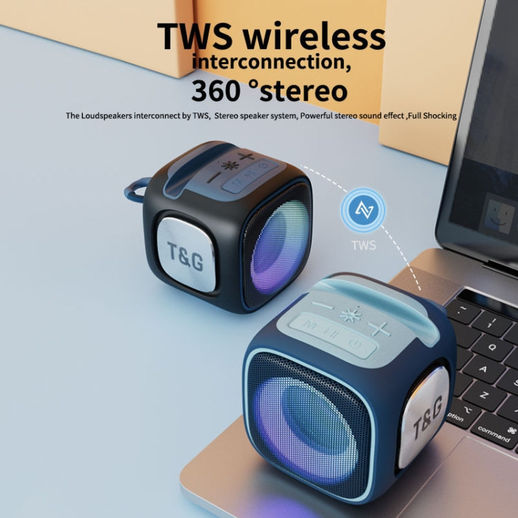 T&G TG359 Portable Outdoor LED Wireless Bluetooth Speaker(Dark Green) - Mini Speaker by T&G | Online Shopping South Africa | PMC Jewellery | Buy Now Pay Later Mobicred