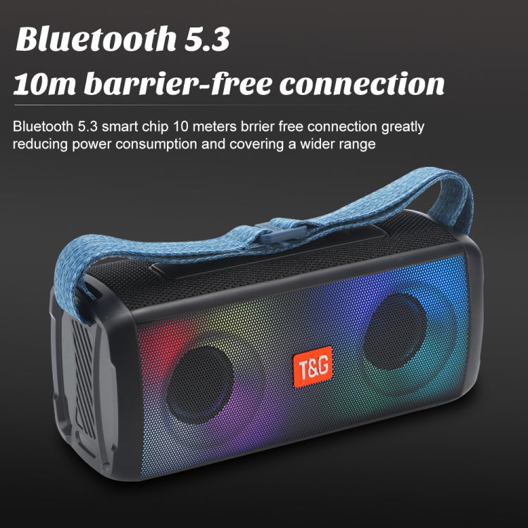 T&G TG345 Portable Outdoor Color LED Wireless Bluetooth Speaker(Gray) - Desktop Speaker by T&G | Online Shopping South Africa | PMC Jewellery | Buy Now Pay Later Mobicred