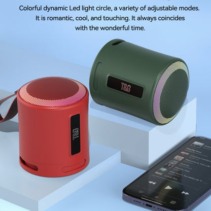 T&G TG373 Outdoor Portable LED Light RGB Multicolor Wireless Bluetooth Speaker Subwoofer(Red) - Desktop Speaker by T&G | Online Shopping South Africa | PMC Jewellery